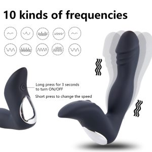 Male Remote Control Prostate Massage 10 Frequency Adult Vibrator Sex Toys Masturbator For Men Powerful Anal Plug - 2