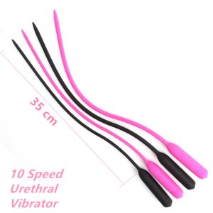 10 Speed Vibrating Egg Urethral Vibrator Sound Catheter Silicone Penis Plug Sex Toys Adult Products For Men Masturbation - 2