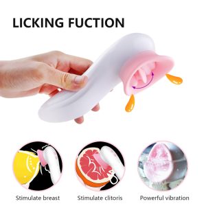 Powerful Clit Sucker Vibrator Oral Sex Tongue Vibrating Nipple Sucking Vagina Clitoris Stimulator Toys - 2