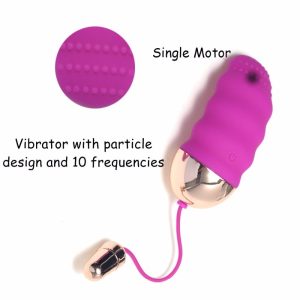 Loaey Black Purple Usb Rechargeable 10 Speed Remote Control Wireless Vibrating Sex Love Eggs Vibrator Toys For Women - 2