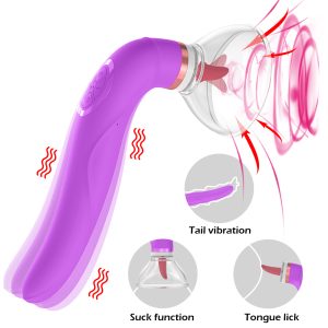 Pussy Sucking Dildo Vibrator Sex Toys For Woman Tongue Licking Clitoris Stimulator Nipple Masturbator Massager - 2