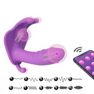 Wearable Panties Dildo Vibrators App Wireless Remote Control Sex Toys For Women 10 Speed G Spot Clitoris Stimulate Vagina Orgasm - 2