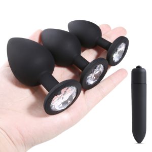 Soft Silicone Anal Butt Plugs Prostate Massager Adult Gay Products Plug Mini Bullet Vibrator Sexual Toy For Women Men - 2
