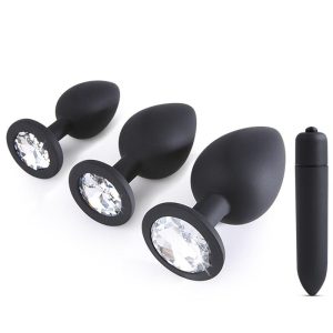 Soft Silicone Anal Butt Plugs Prostate Massager Adult Gay Products Plug Mini Bullet Vibrator Sexual Toy For Women Men