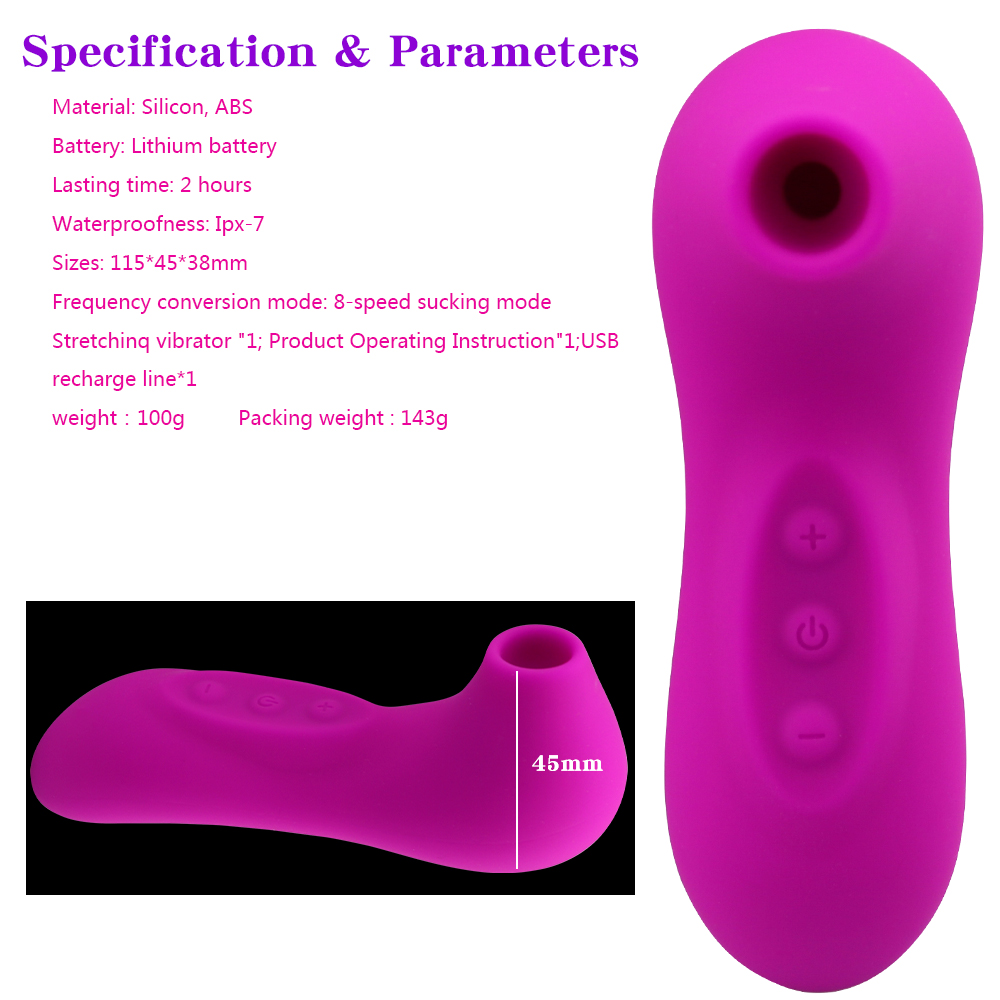 10speed Clitoral Nipple Suction Vibrator Erotic Wellness Toy Womens Sexual Pleasure Stimulator - 2