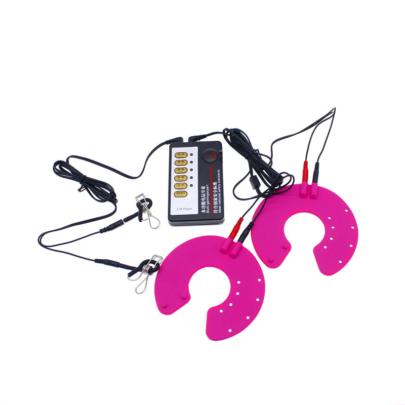 Electrostimulation Nipple Clamps Metal Bondage Restraints Adult Fetish Play Sensual Torture Sex Toy Erotic Breast Device Game - 2