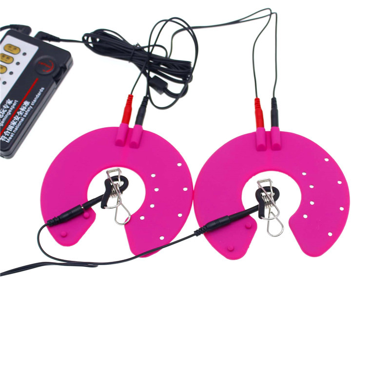Electrostimulation Nipple Clamps Metal Bondage Restraints Adult Fetish Play Sensual Torture Sex Toy Erotic Breast Device Game - 3