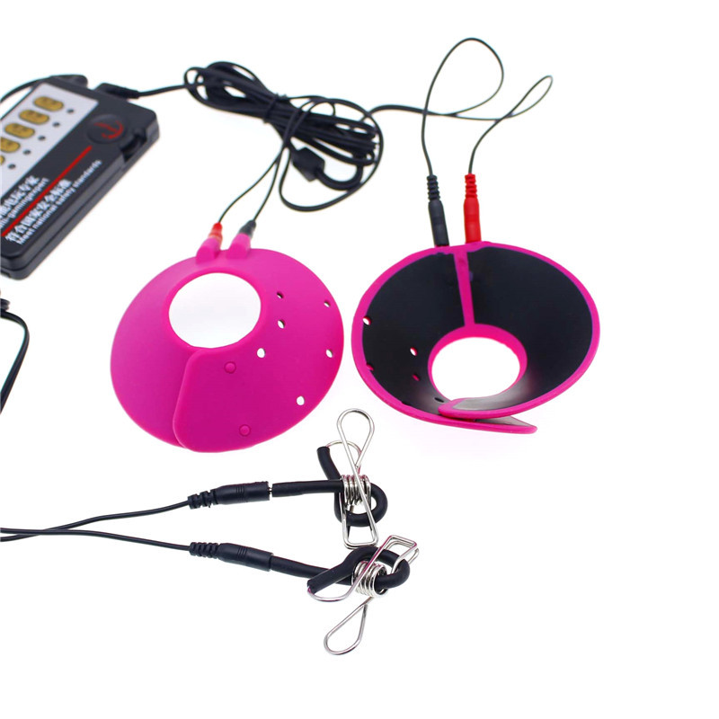 Electrostimulation Nipple Clamps Metal Bondage Restraints Adult Fetish Play Sensual Torture Sex Toy Erotic Breast Device Game - 4