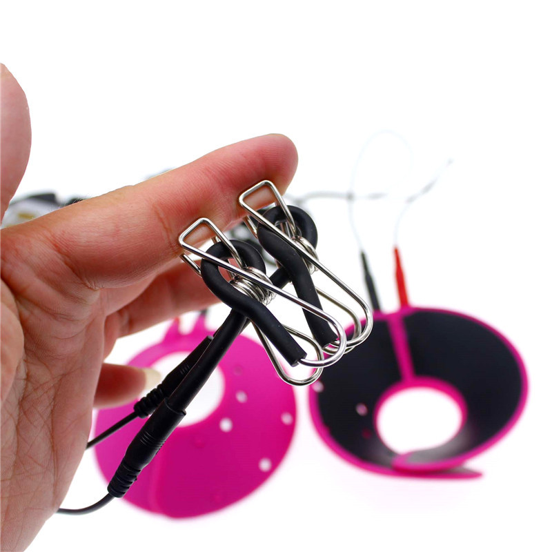 Electrostimulation Nipple Clamps Metal Bondage Restraints Adult Fetish Play Sensual Torture Sex Toy Erotic Breast Device Game - 5