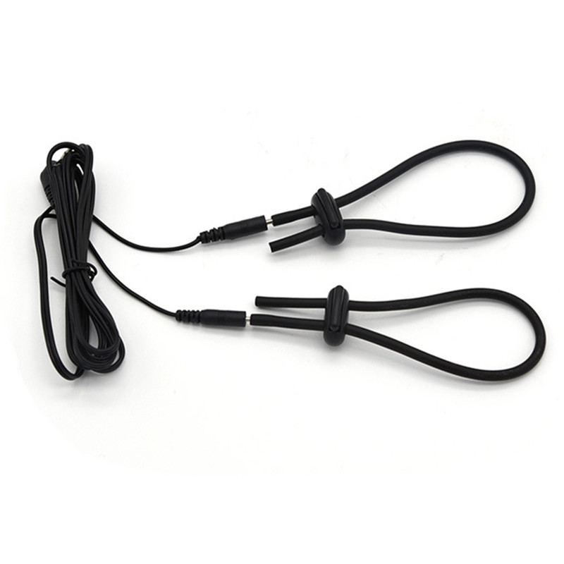 Mens Electric Shock Therapy Penis Rings For Delayed Ejaculation Body Massager With 4 Electrode Pads - 4