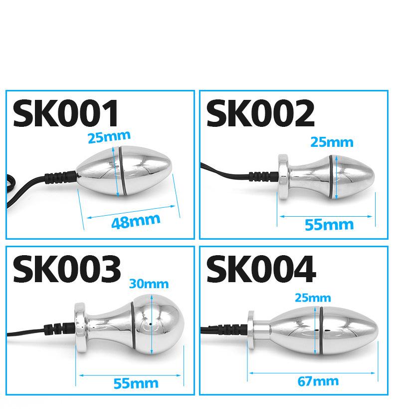 Unisex Electric Shock Vibrators Large Analvaginal Plug Erotic Pleasure Toys Electro Stimulation Sex Aids - 9