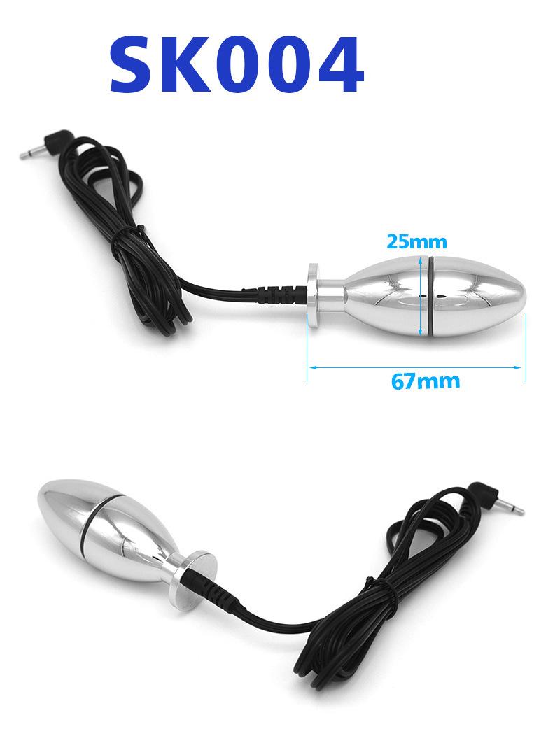 Unisex Electric Shock Vibrators Large Analvaginal Plug Erotic Pleasure Toys Electro Stimulation Sex Aids - 16