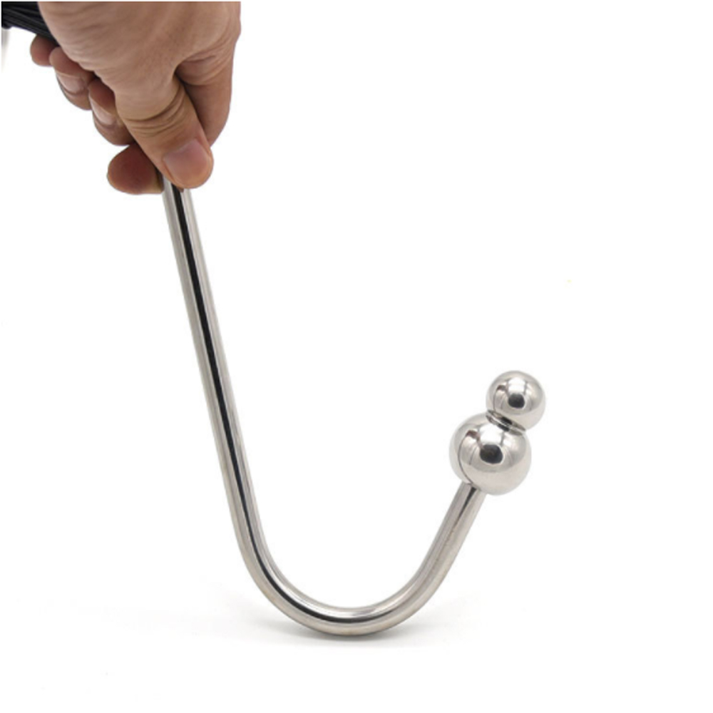 Stainless Steel Electric Shock Anal Hook Couples Electro Sex Stimulator Sensual Butt Plug Toy - 4