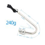 Stainless Steel Electro Sex Anal Hook Toys For Couples Electric Shock Stimulator Butt Plug Product - 2
