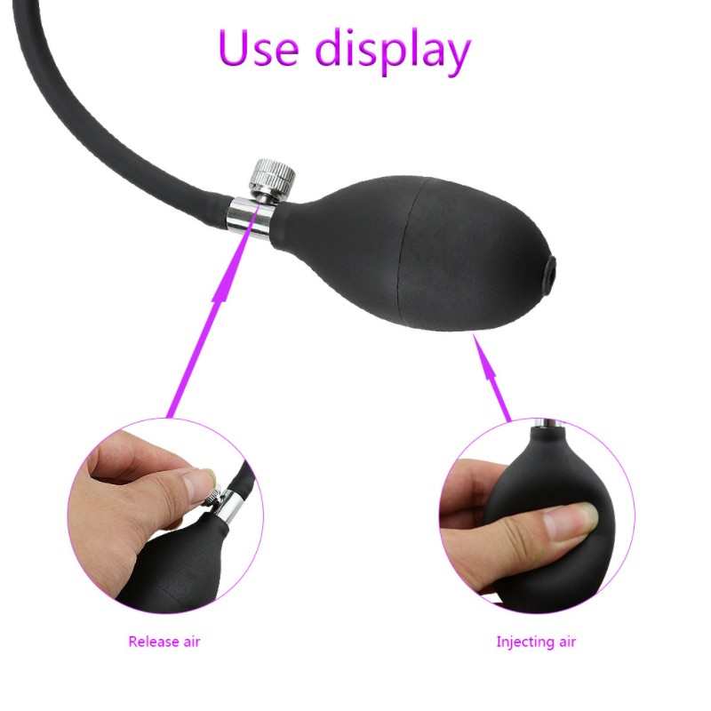 Silicone Male Masturbator Inflatable Penis Plug Urethral Catheter Sound Adult Pleasure Toy For Men - 1