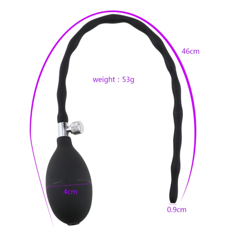 Silicone Male Masturbator Inflatable Penis Plug Urethral Catheter Sound Adult Pleasure Toy For Men - 3