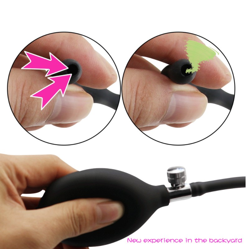 Silicone Male Masturbator Inflatable Penis Plug Urethral Catheter Sound Adult Pleasure Toy For Men - 4