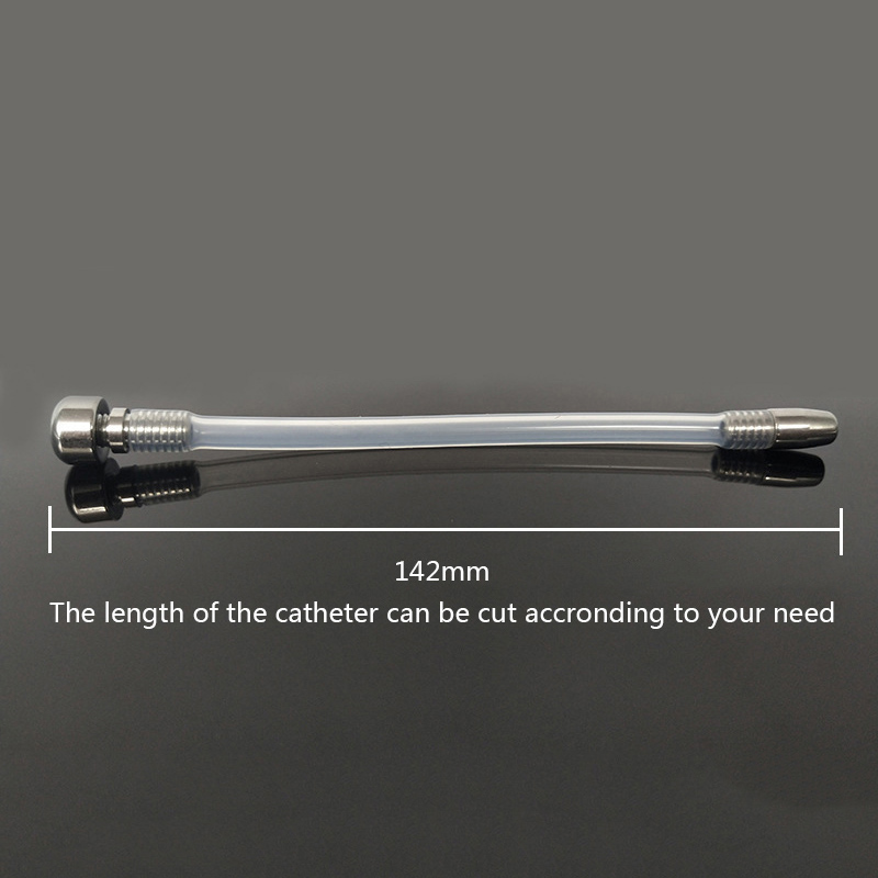 Stainless Steel Silicone Urethra Catheter Tube For Chastity Cage Accessory Smmq - 1