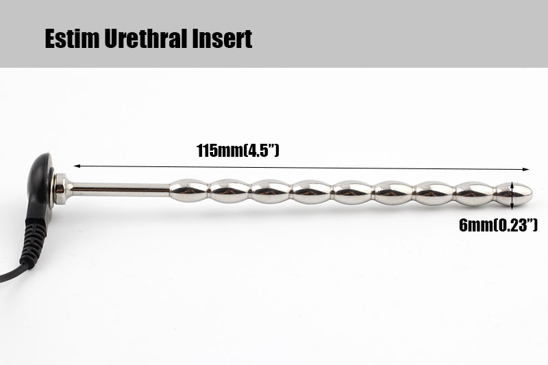 Beeger Deluxe Male Estim Kit With Stainless Steel Urethral Insert And Adjustable Cockball Strap - 1