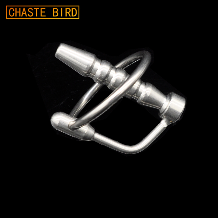 Stainless Steel Male Urethral Catheter Adjustable Dualsize Penis Ring Erotic Stimulation Sex Toy A075 - 1