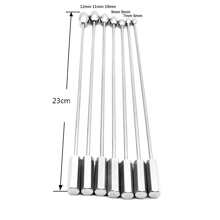 7piece Mens Urethral Sound Dilator Set Stainless Steel Bdsm Rods For Penis Insertion - 7