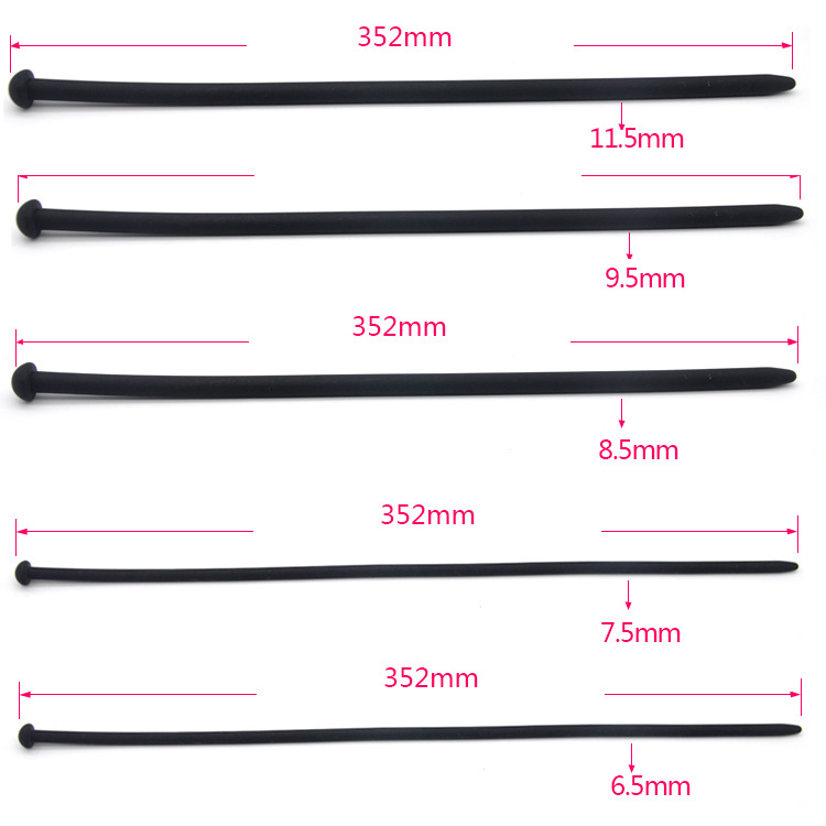 7piece Silicone Urethral Sound Set Male Sounding Penis Insertion Toys Adult Pleasure Sex Tools For Men - 3