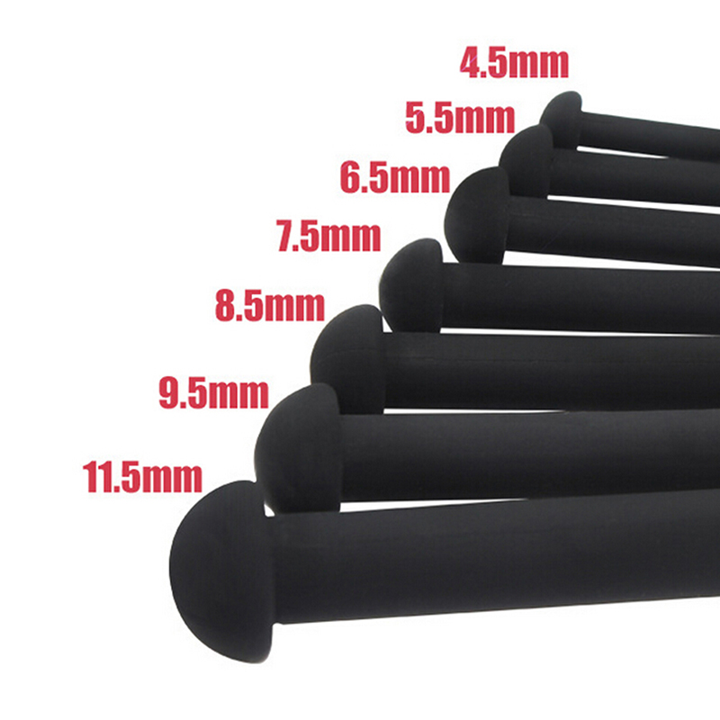 Quality Silicone Male Urethral Sounds Catheter Penis Plug Dilators Stretching Chastity Device 4115mm - 12
