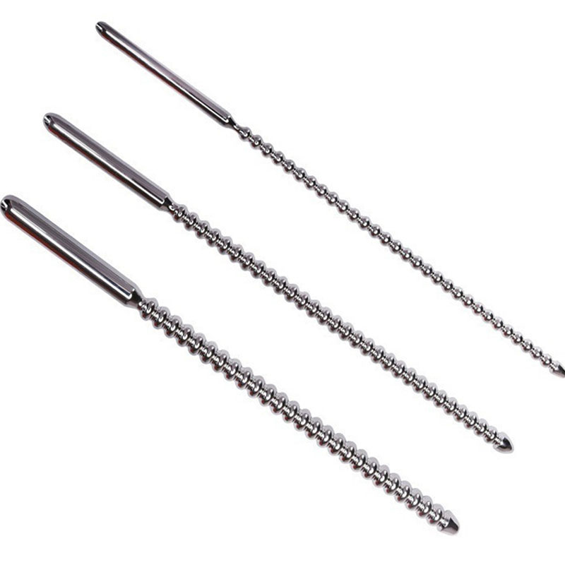 Stainless Steel Urethral Sound Bead Insert Rods 6mm 8mm 10mm For Men Gay Long Penis Plug - 1