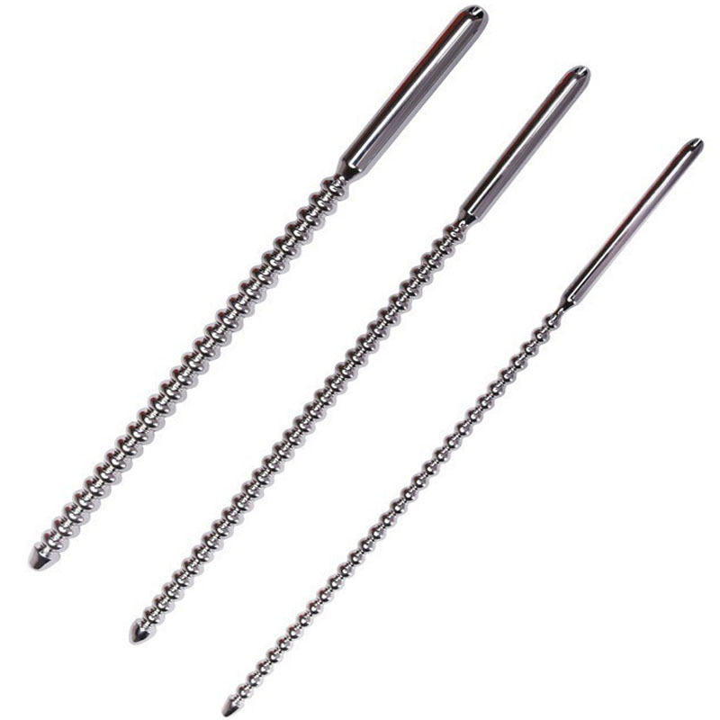 Stainless Steel Urethral Sound Bead Insert Rods 6mm 8mm 10mm For Men Gay Long Penis Plug - 2