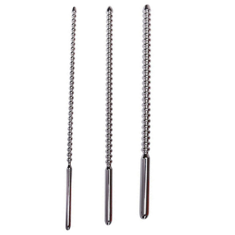 Stainless Steel Urethral Sound Bead Insert Rods 6mm 8mm 10mm For Men Gay Long Penis Plug - 3