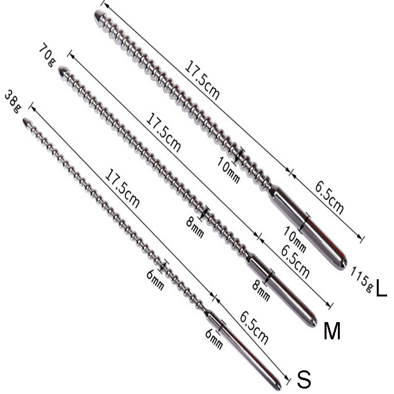 Stainless Steel Urethral Sound Bead Insert Rods 6mm 8mm 10mm For Men Gay Long Penis Plug - 6