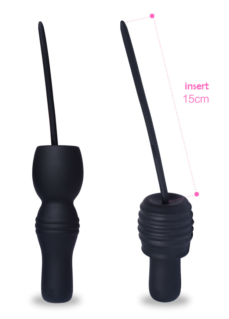 Mens Urethral Stimulator Silicone Penis Vibrator Glans Sleeve Sounding Plug Catheter Sextoys - 7