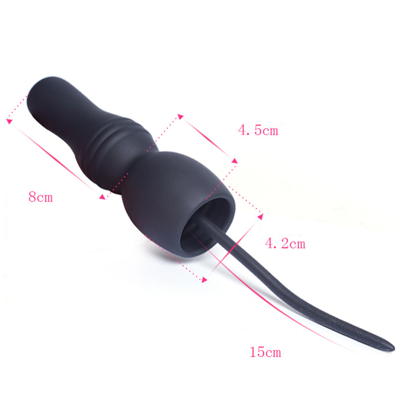Mens Urethral Stimulator Silicone Penis Vibrator Glans Sleeve Sounding Plug Catheter Sextoys - 8