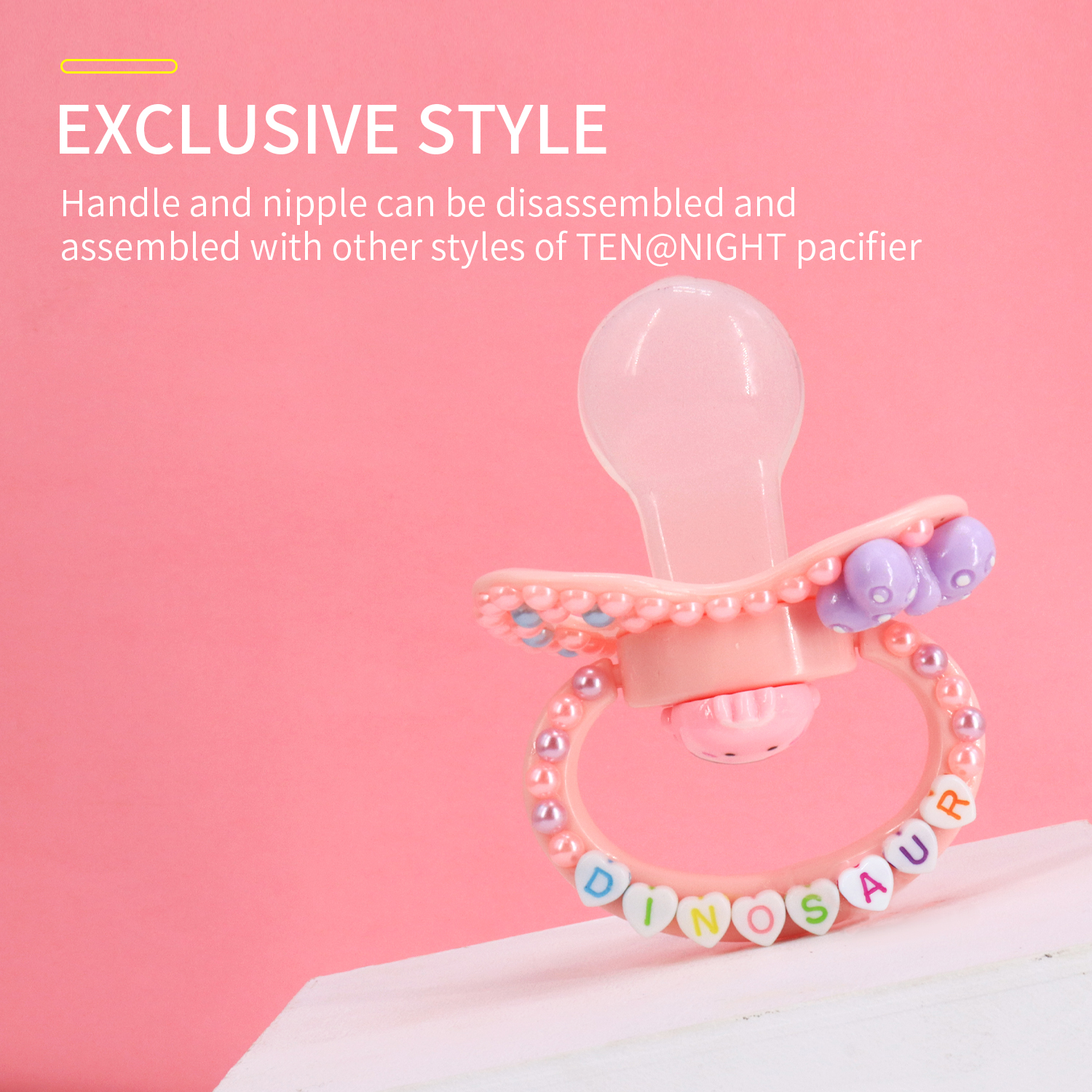 Ten Night Adult Baby Size Pacifier Abdl Soft Silicone Bpa Ddlg Daddy Girl Dummy Dom Little Space - 3