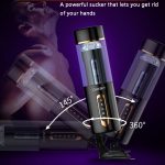 Sex Toy Handsfree Power Sucking Automatic Mouth Masturbator Aircraft Vacuum Cup For Men - 2