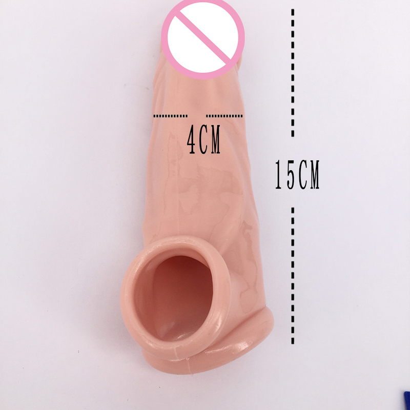 Mens Reusable Penis Enlargement Extender Male Enhancement Pump Dick Stretcher Clitoral Stimulator Condom Adult Sex Toys - 1