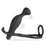 10 Speed Vibration Dual Rings Masturbator Vibrator Butt Plug Penis Ring Cage Prostate Massage Gags & Practical Jokes Toy