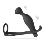 10 Speed Vibration Dual Rings Masturbator Vibrator Butt Plug Penis Ring Cage Prostate Massage Gags & Practical Jokes Toy - 4