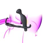 10 Speed Vibration Dual Rings Masturbator Vibrator Butt Plug Penis Ring Cage Prostate Massage Gags & Practical Jokes Toy - 6