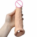 Enlarger Enhancer Realistic Sheath Penis Condoms Men Sleeve Dick Extender Cock Enlargement Extension Condom Sex Toy Huge