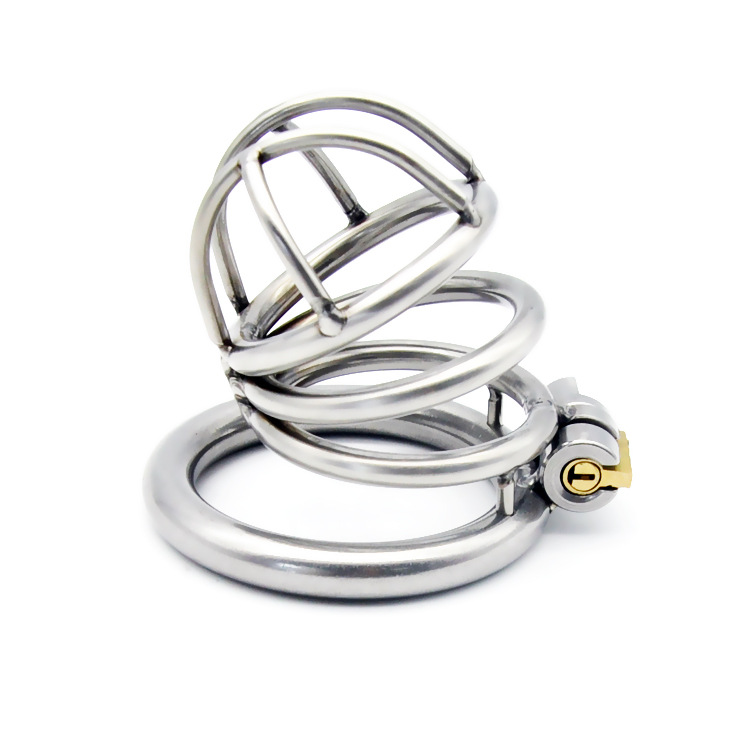 Stealth Locks Small Urethral Sound Device Male Metal Chastity Belt Cage With Vent Hole And Ring Design - 2