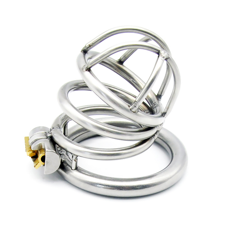 Stealth Locks Small Urethral Sound Device Male Metal Chastity Belt Cage With Vent Hole And Ring Design - 3