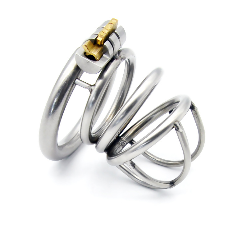 Stealth Locks Small Urethral Sound Device Male Metal Chastity Belt Cage With Vent Hole And Ring Design - 4
