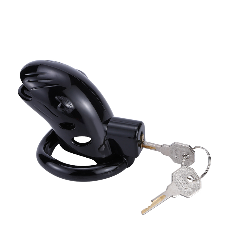 Male Chastity Device With Adjustable Rings Secure Brass Lock Number Tags Adult Pleasure Toy - 3