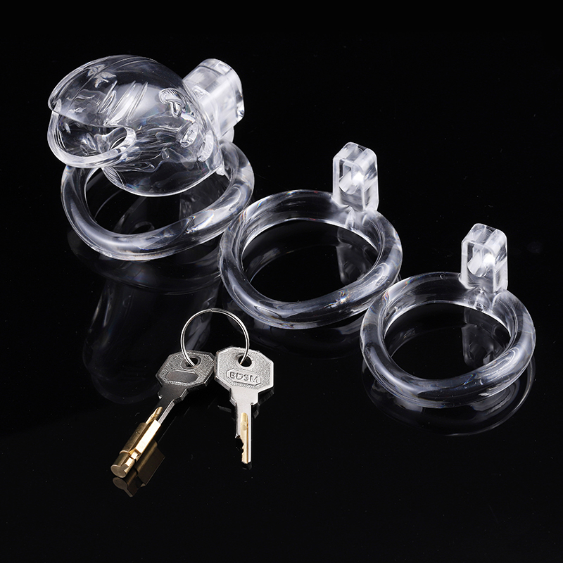 Male Chastity Device With Adjustable Rings Secure Brass Lock Number Tags Adult Pleasure Toy - 26