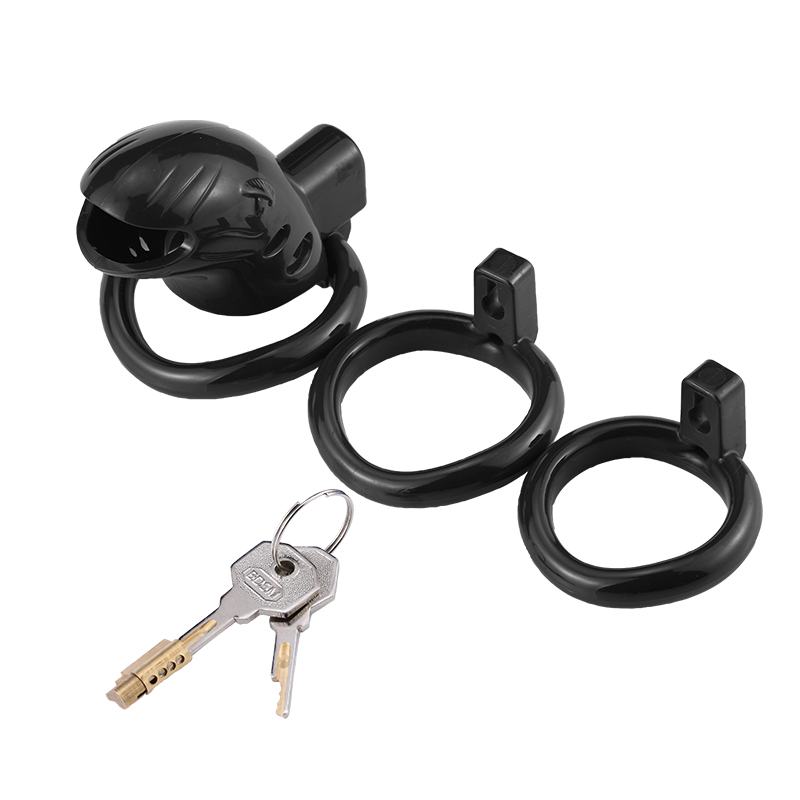 Male Chastity Device With Adjustable Rings Secure Brass Lock Number Tags Adult Pleasure Toy - 29