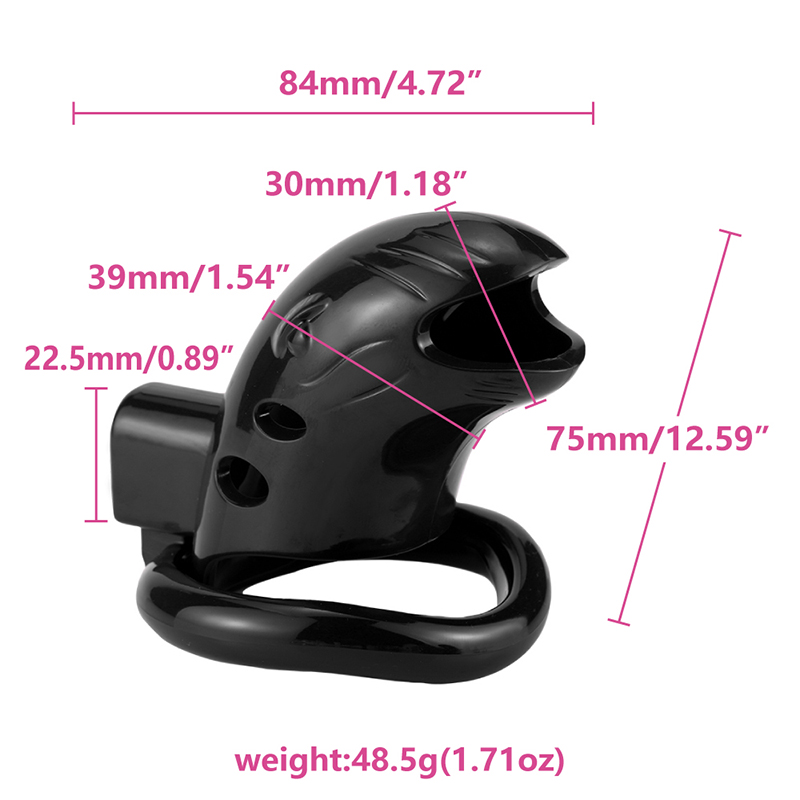 Male Chastity Device Cock Cage With 3 Size Rings Brass Lock Locking Number Tags Sex Toys - 2